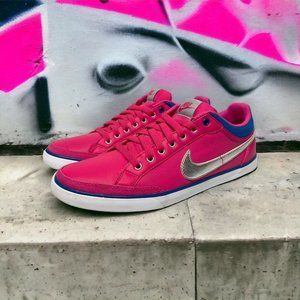 Nike Womens Capri 3 LTH Leather Pink Silver Shoes Sneakers Size 11 579619-600